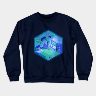 Isometric Gaming Room Crewneck Sweatshirt